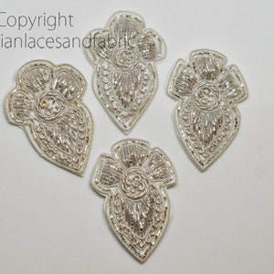 5 paia di applique artigianali indiane decorative dorate da cucire fatte a mano patch per la creazione di fodere per cuscini per la casa