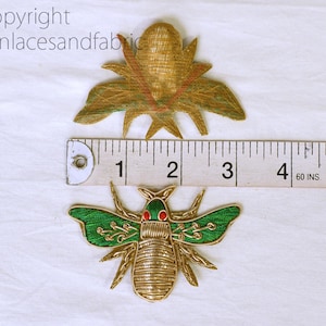 15 Honingbijappliqué en patch | Indiaas handgemaakt goud | Veelkleurige accessoires opnaaien | DIY knutselen appliqués plakboek woondecoratie
