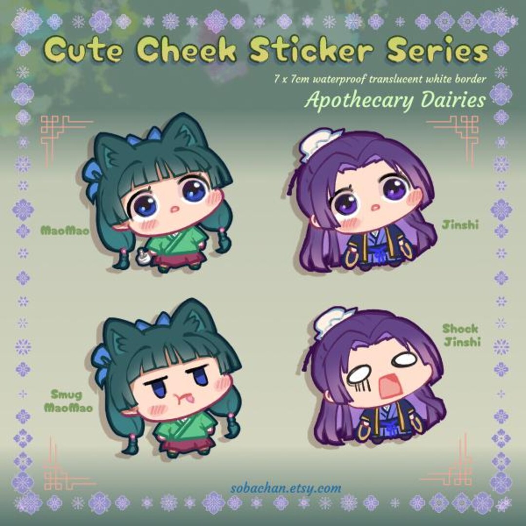Cheel Sticker Apothecary Dairies Sticker Set - Cute Cheek Sticker Series - Etsy