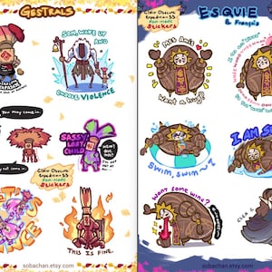 Esquie & Francios + Gestral A5 Sticker sheet  - Expedition 33, Clair Obscure