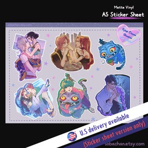 Pre-order (U.S ok) - KDH Couples - Kpop Demon Hunter - A5 VinylSticker Sheet