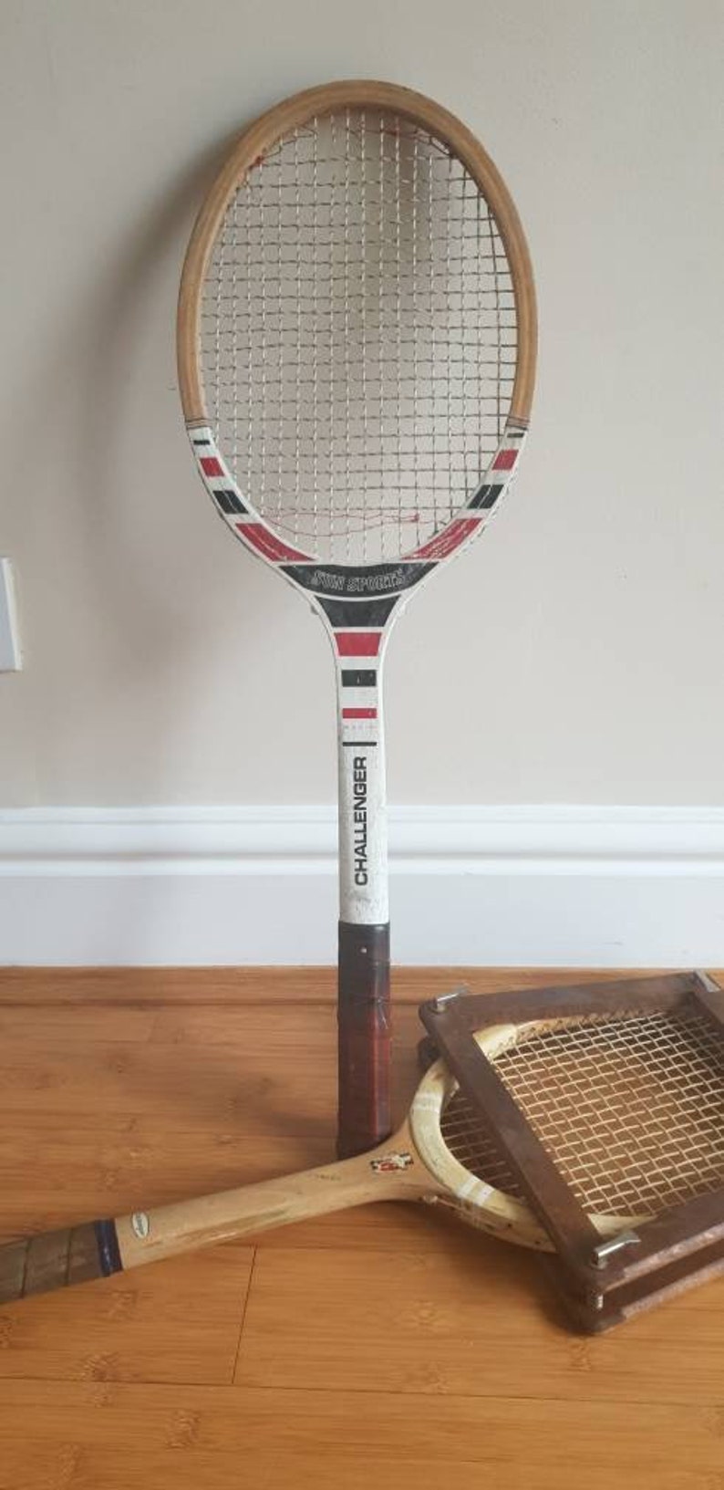 Pair of 1970s Wooden Tennis Rackets and 1 Racket Press Etsy