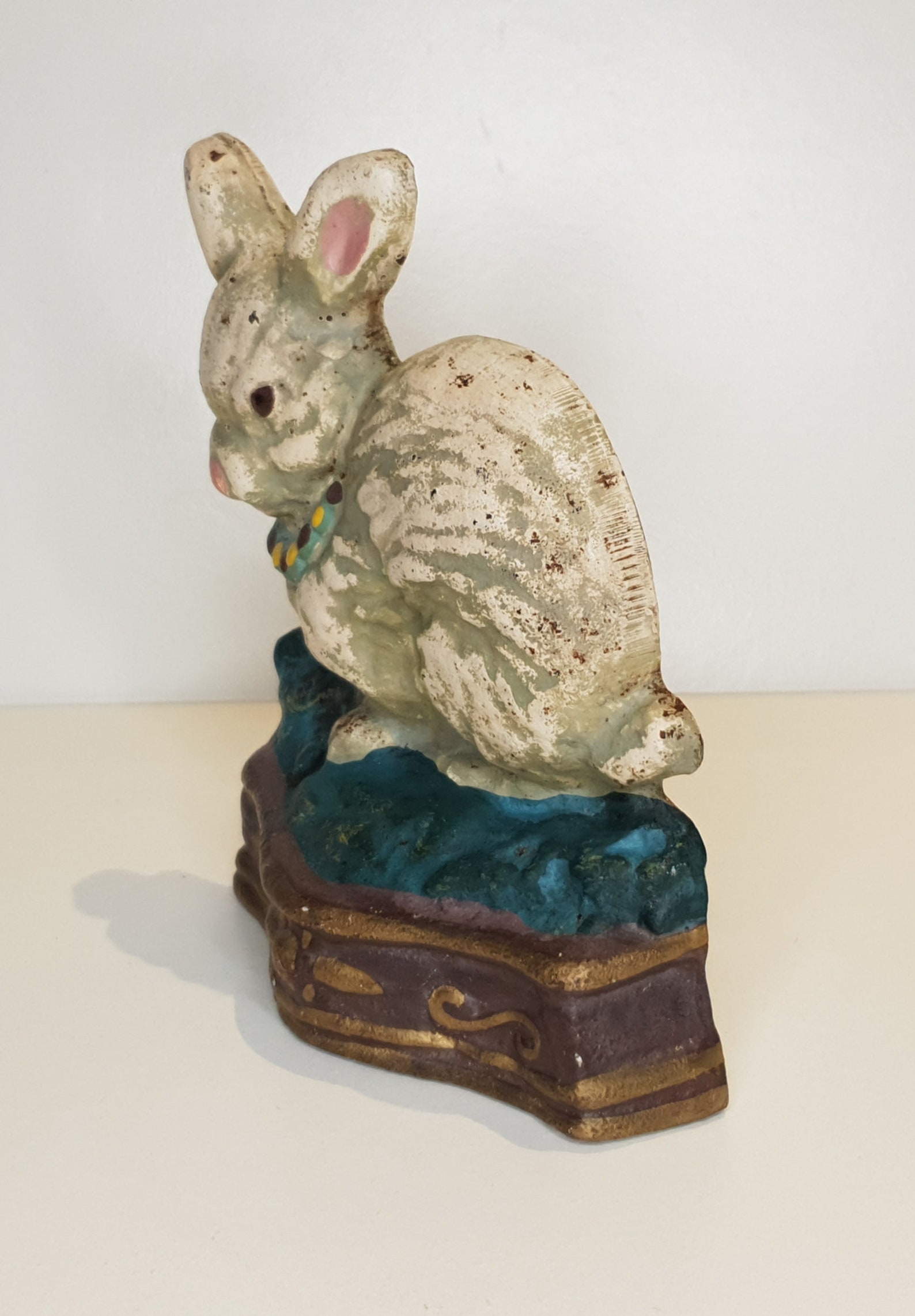 Vintage Cast Iron Rabbit Door Stop Etsy