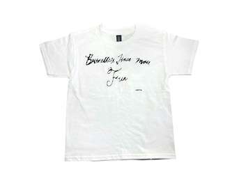 Brunettes have more fun Handmade Baby Tee: Retro 90s Y2K Screen Print graphic tshirt, vintage style, retro summer tshirt, coquette