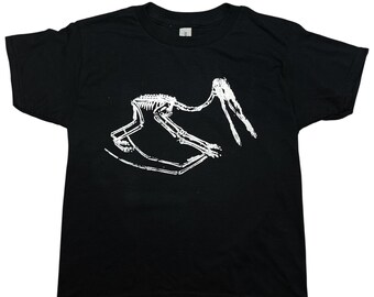 Pterodactyl bones Baby Tee: Retro Screen Print 90s Y2K graphic T-Shirt, vintage style, baby tee fit tshirt, retro graphic tee