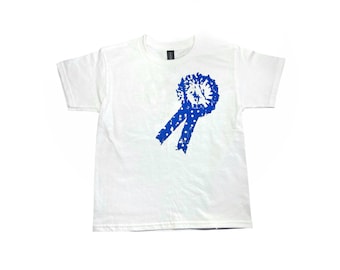 Ribbon Baby Tee: Retro 90s Y2K Screen Print graphic tshirt,  vintage style, retro summer tshirt, handmade graphic tshirt, ribbon tee