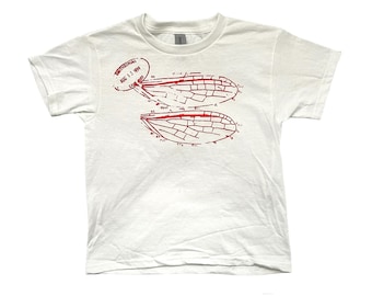Anatomical Insect Wings Baby Tee: Hand Screen Printed 90s y2k Graphic Tshirt retro vintage aesthetic