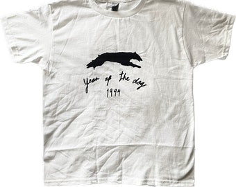 Year of the Dog 1994 Baby Tee - Chinese Zodiac Graphic T-Shirt 90s style, Y2K retro style tshirt, dog tshirt
