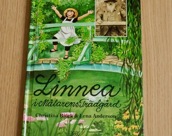 Swedish vintage Children book, Linnea i Målarens trädgård by Lena Anderson, Monet's garden, Paris, Botanical prints // Claude Monet