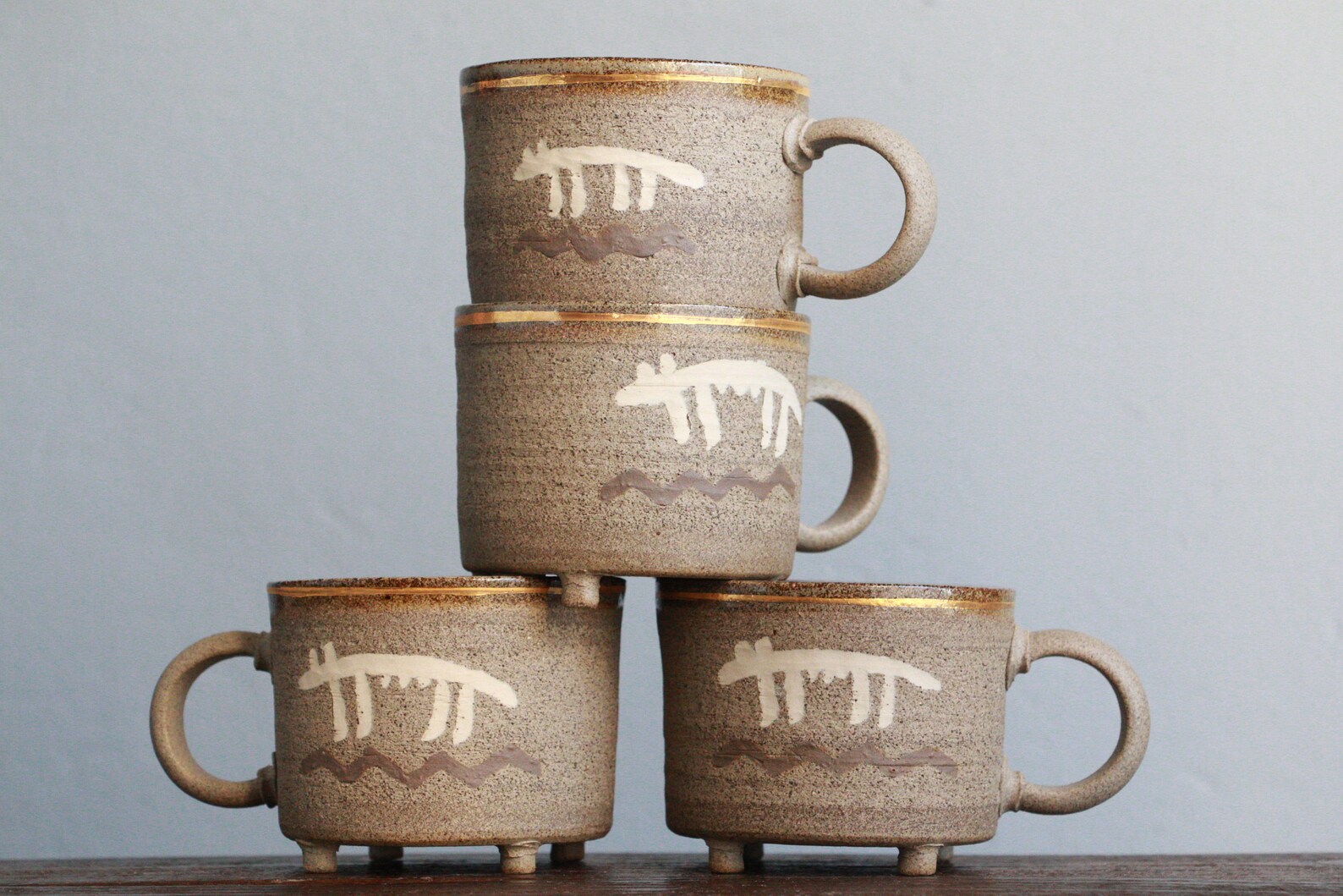Modern MUG wolf animal ceramic pottery stoneware dinnerware Etsy