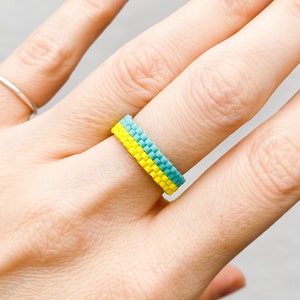 Support Ukraine, Ukraine patriotic ring, Free Ukraine Jewelry, Blue Yellow ring, Ukrainian flag ring, Stand with Ukraine, Made by Ukrainian