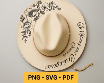 Be Strong Hat Burning Design, Pyrography Stencil Hat Laser Engraving Design, Cowgirl Hat Burning Pattern, Wide Brim Hat Burning Template