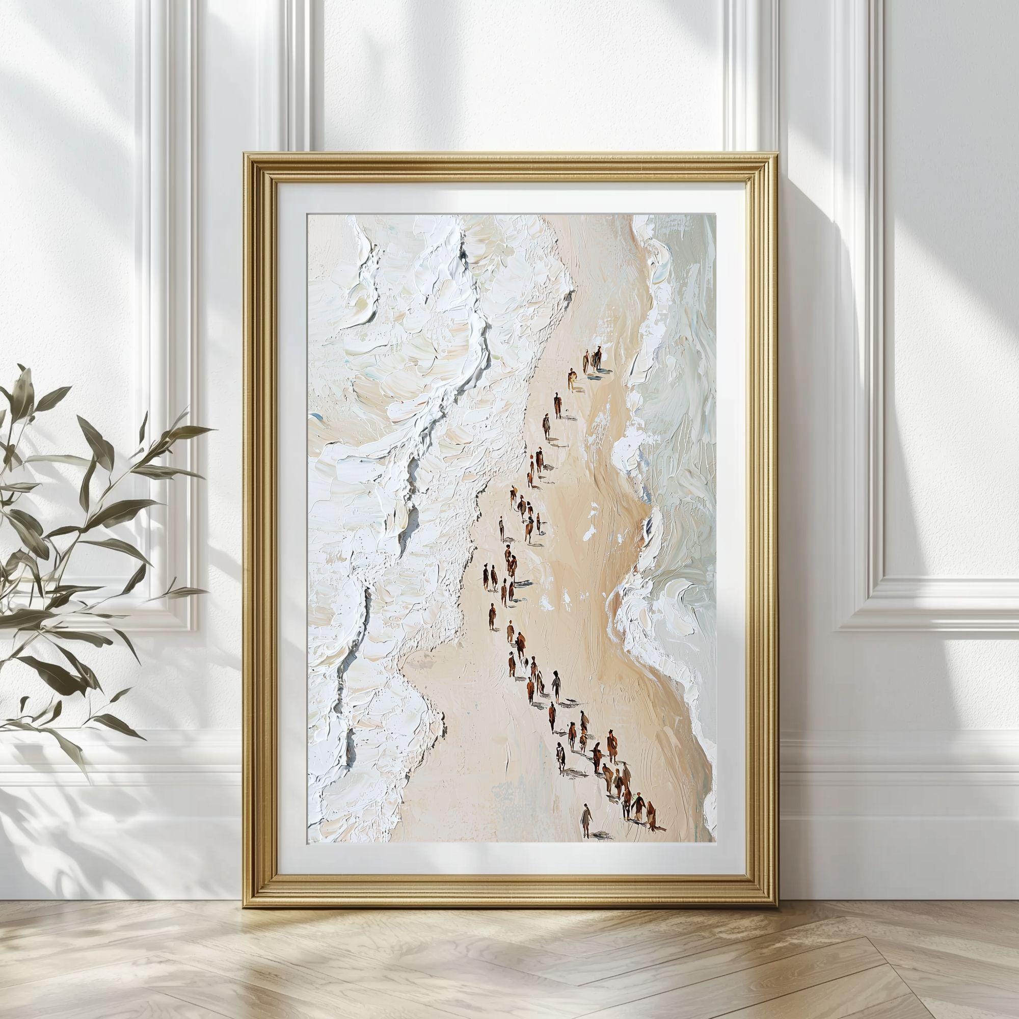 Moses Parting the Red Sea wall art, DIGITAL PRINT, Bible art, Crossing the Red Sea art print, Modern Christian, Bible Wall Art Christian