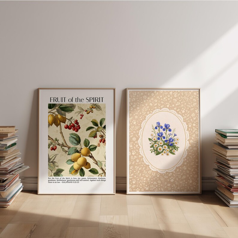 Christian Wall Art Set of 6, Easter Decor Print, Bible Verse Wall Art ...