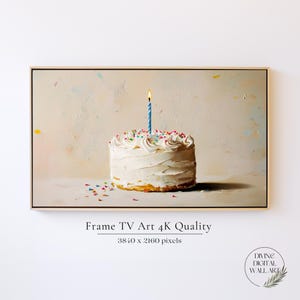Happy Birthday Samsung Frame TV Art, Birthday Cake Themed Frame TV Art for Birthday, Party Tv Art, Birthday Frame Art Tv, Digital Download