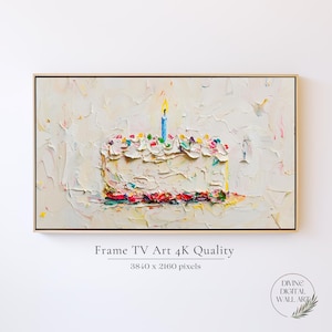 Birthday Frame TV Art, Happy Birthday Samsung TV Frame Art, Anniversary Themed Frame TV for Birthday, Party Tv Art, Birthday Frame Art Tv