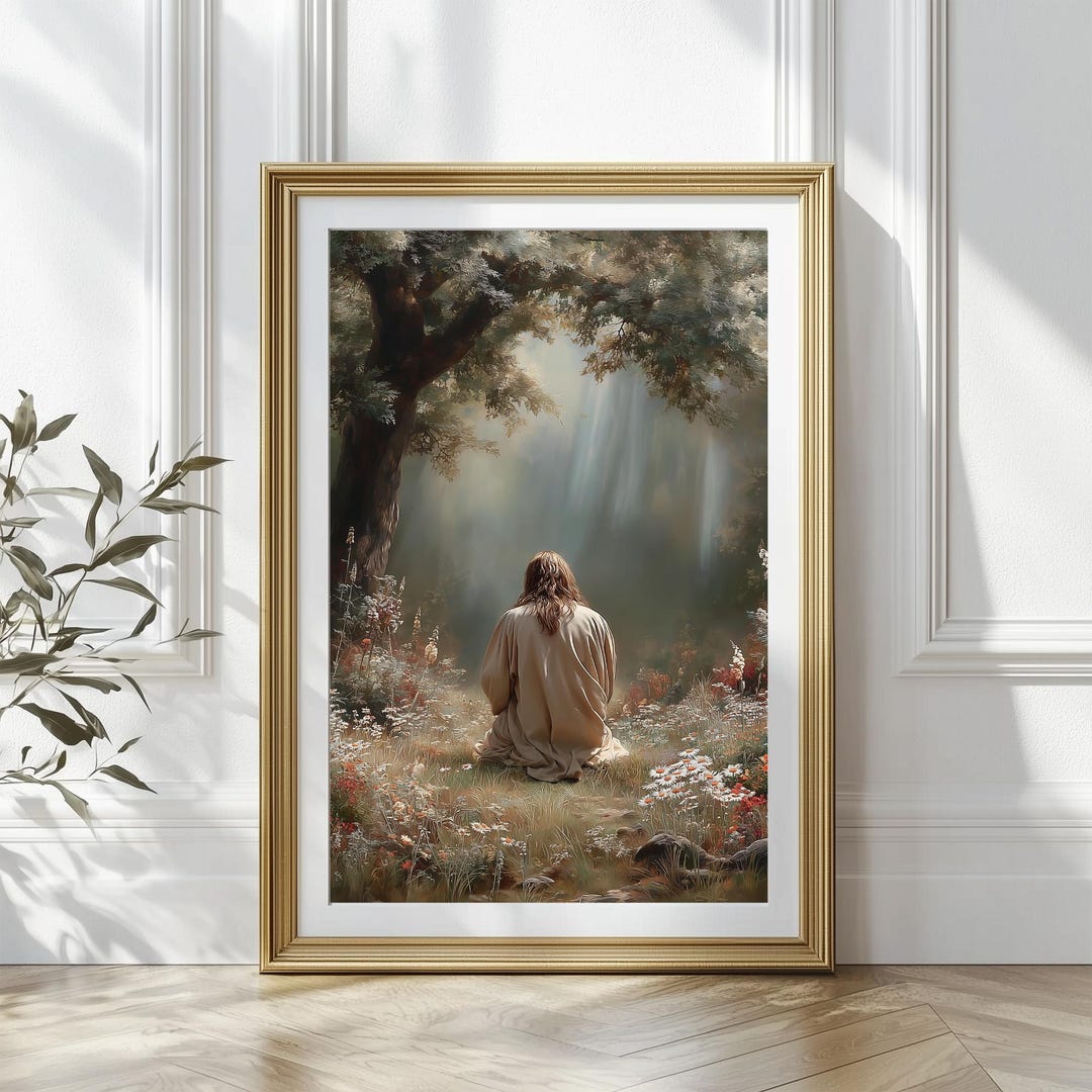 Garden of Gethsemane Wall Art, DIGITAL PRINT, Jesus Praying in the ...