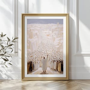 Moses Parting the Red Sea wall art, DIGITAL PRINT, Bible art, Crossing the Red Sea art print, Modern Christian, Bible Wall Art Christian