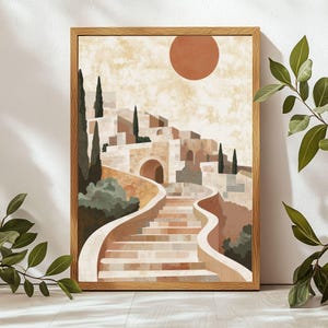Jerusalem Wall Art, Modern Christian Art Prints, Bible Art Printable, Scripture Wall Art, Jesus Art Wall, Bible Art, Old Jerusalem Painting
