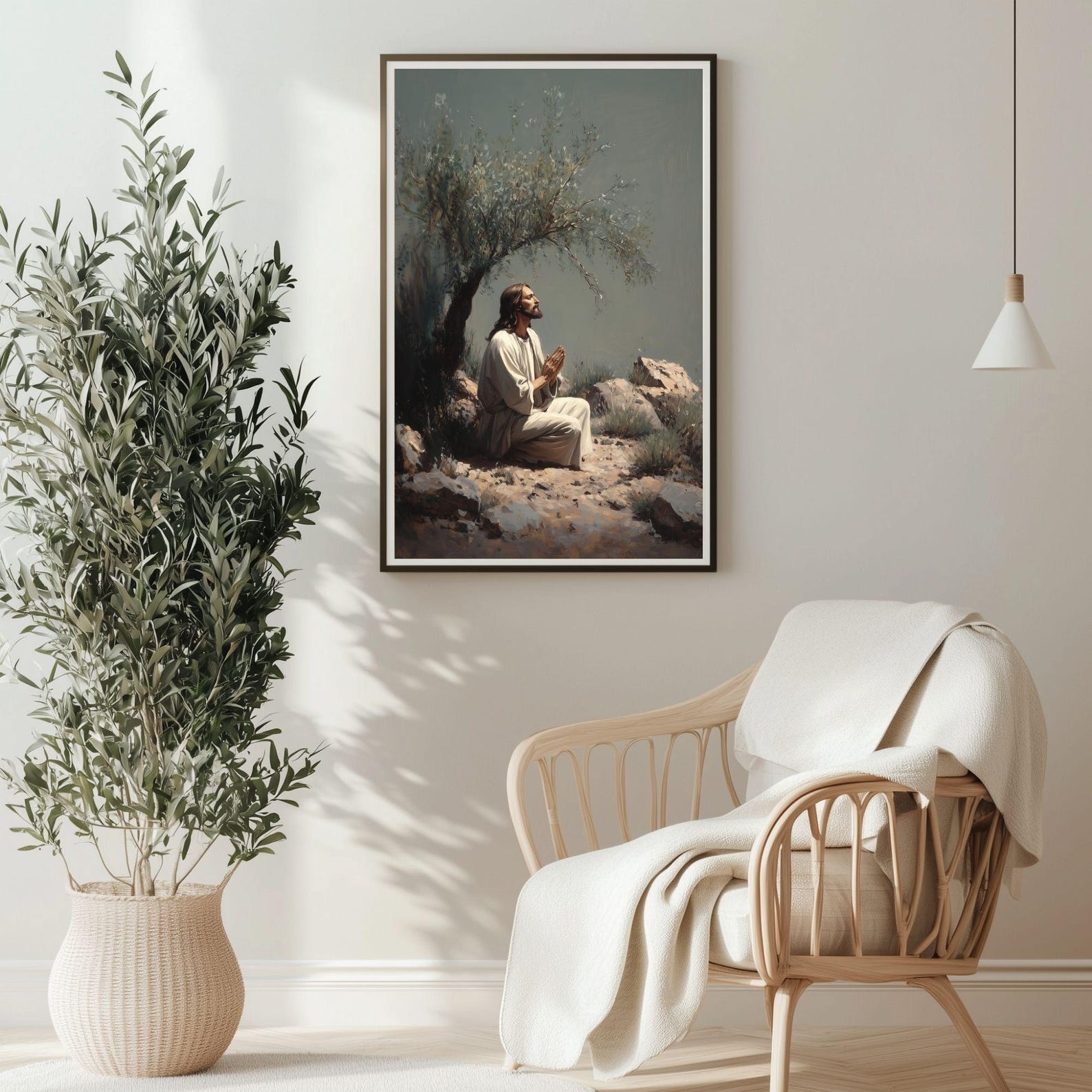 Garden of Gethsemane Wall Art, DIGITAL PRINT, Jesus Praying in the ...