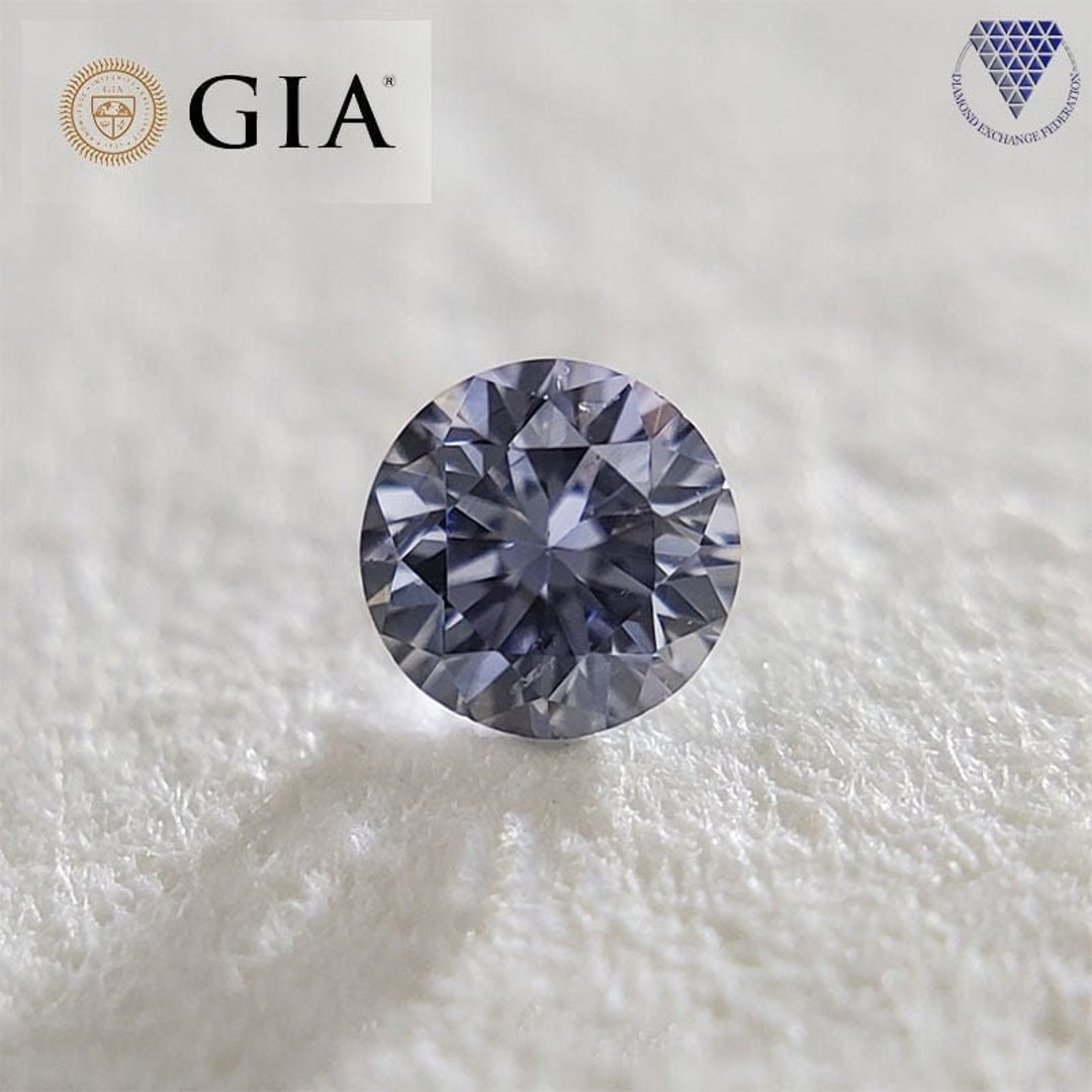 FANCY LIGHT GRAY BLUE ブルーダイヤ ルース 0.03ct-