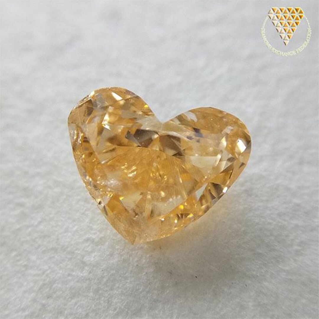 0.35 carat, Fancy Intense Orange Yellow Diamond, Radiant