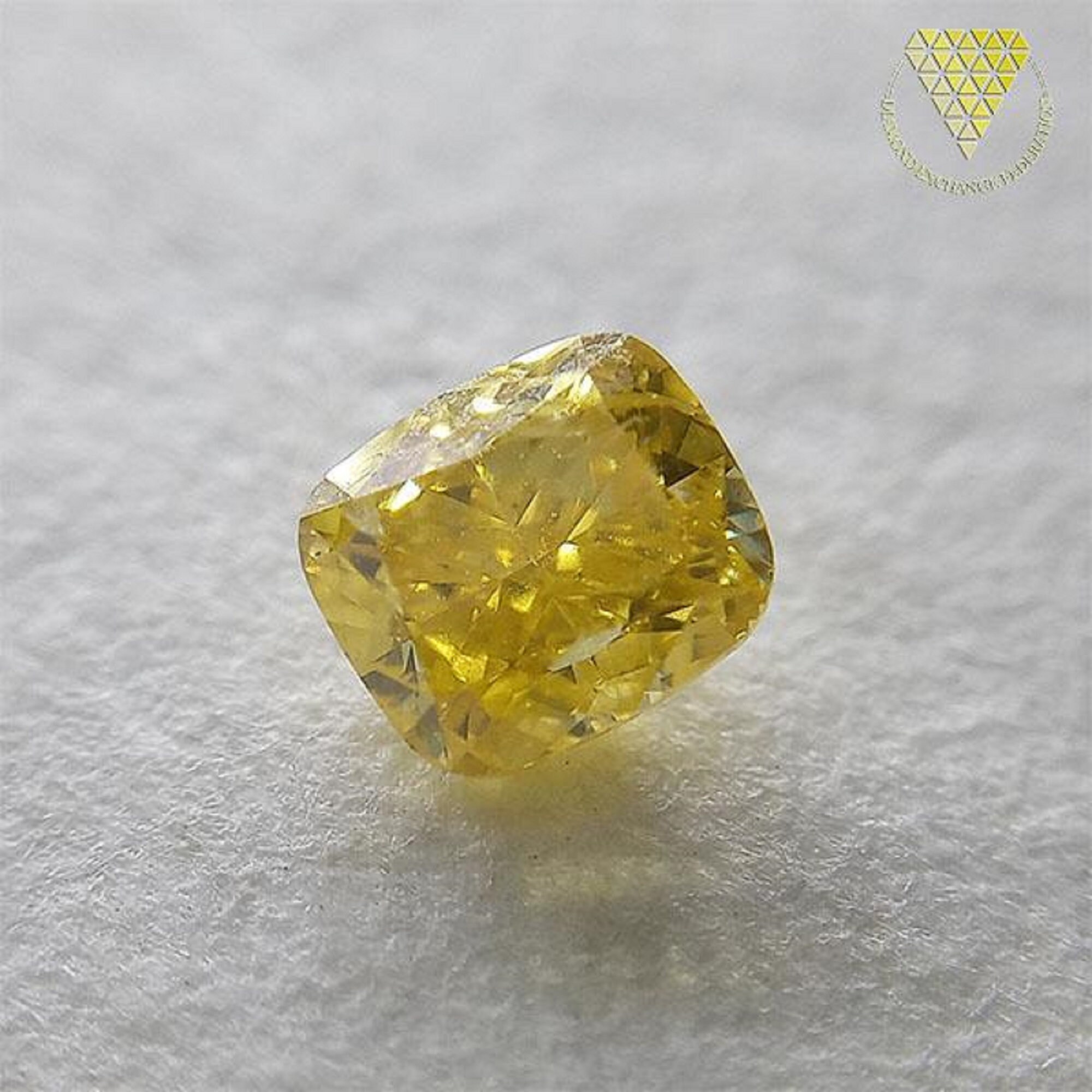 リング 0.286ct FANCY VIVID YELLOW イエロー ダイヤ-