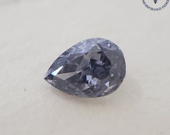 0.10 Carat Fancy Gray Violet Si1 Gia Natural Diamond,  Pear Shape,  Clarity Si1 , GIA