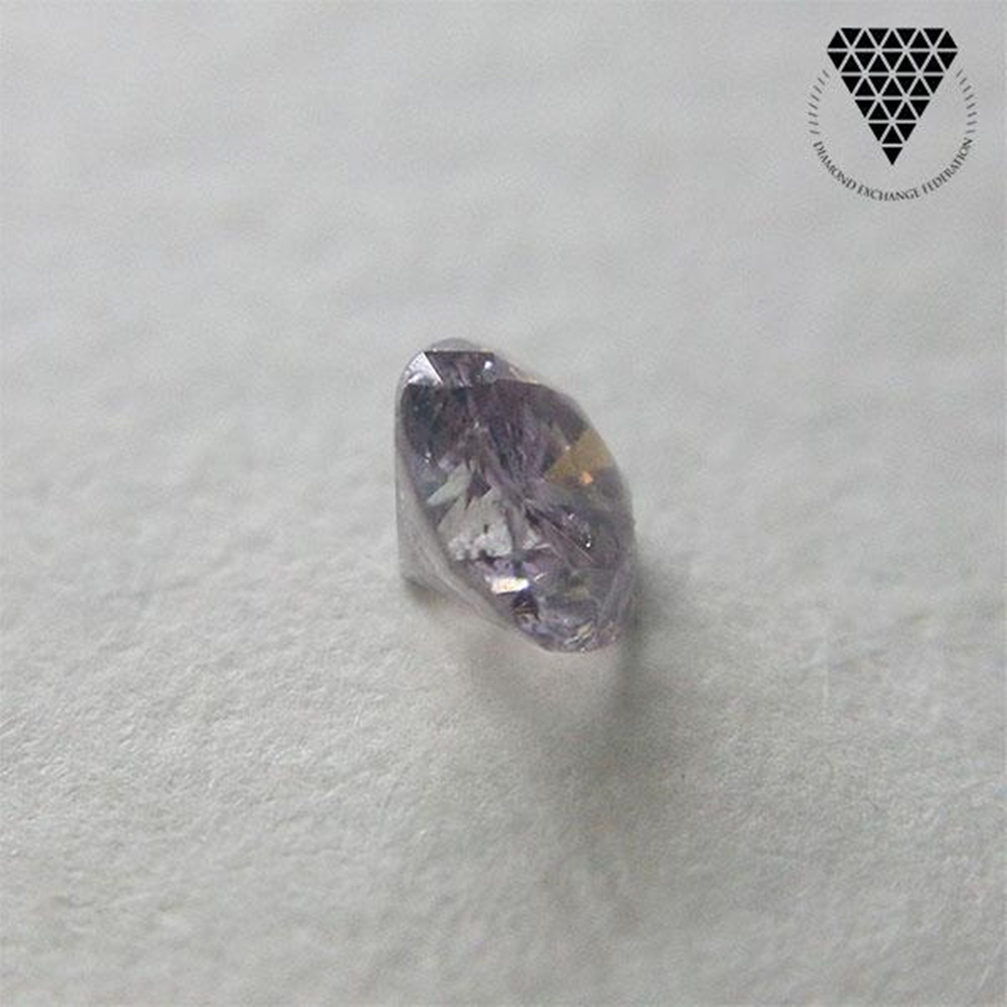 0.147 Ct Fancy Light Gray Purplish Pink I2 CGL Japan Natural