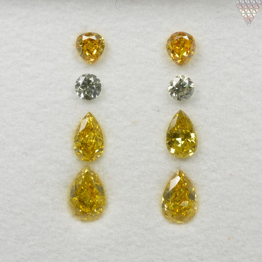Total 1.1 Carat Fancy Color Natural Diamonds Set of 8 - Etsy