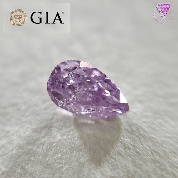 人気の春夏 Pinkish Intense Fancy Carat 0.191 Purple JAPAN CGL & GIA I1 ダイヤモンド