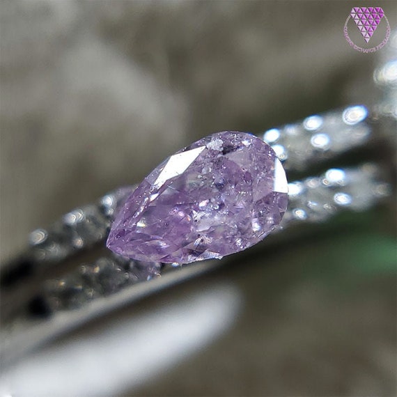 上品なブランド 0.191 Carat JAPAN CGL & GIA I1 Purple Pinkish Intense Fancy ダイヤモンド