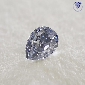 0.047 Carat Fancy Gray Blue VS2 Pear CGL Japan Natural Loose Diamond Exchange Federation