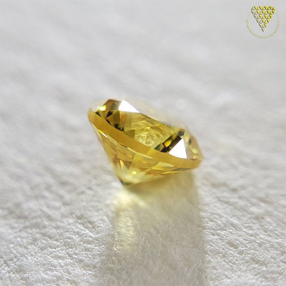 0.28 Carat Fancy Vivid Yellow VS1 GIA Natural Loose Diamond 天然
