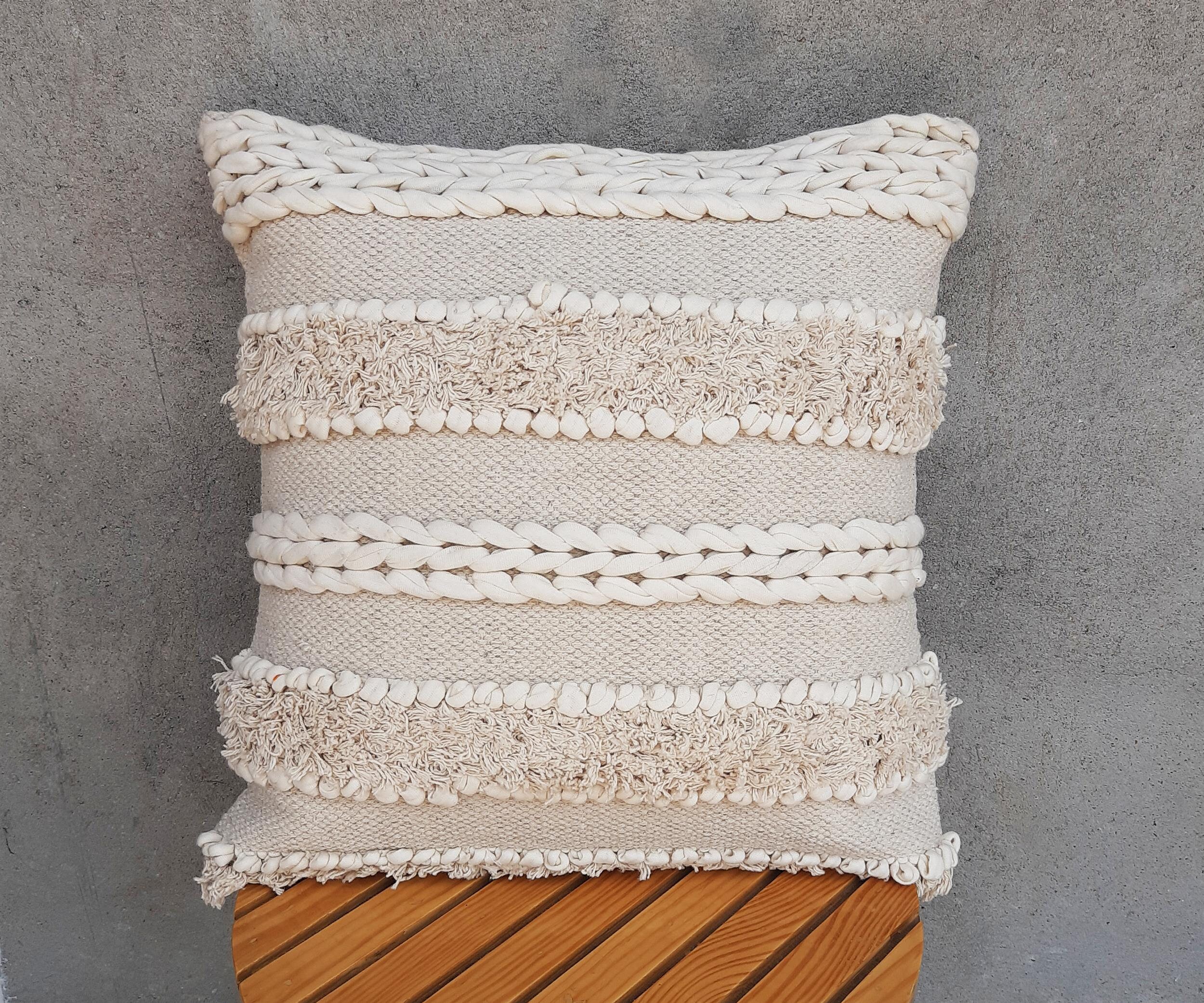 textured boho pillows