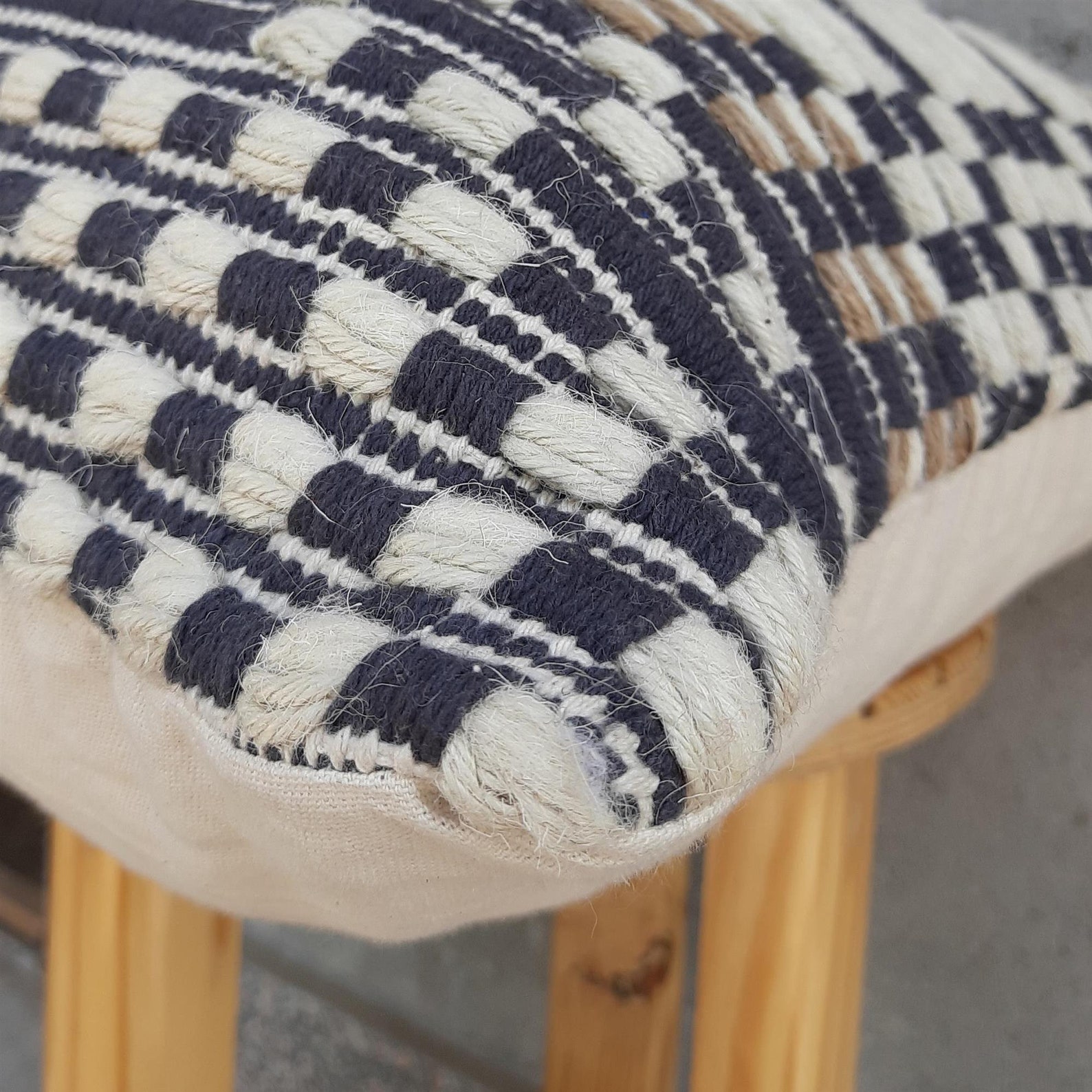 Wool Jute Cotton Hand Loom Chunky Woven Textured Cushion Cover Etsy