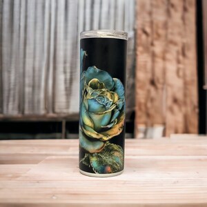 20oz Glow in the dark Flower Tumbler, coffee, hot or cold, Glow in the dark sublimation cup, gift for her, gift for him, flowers