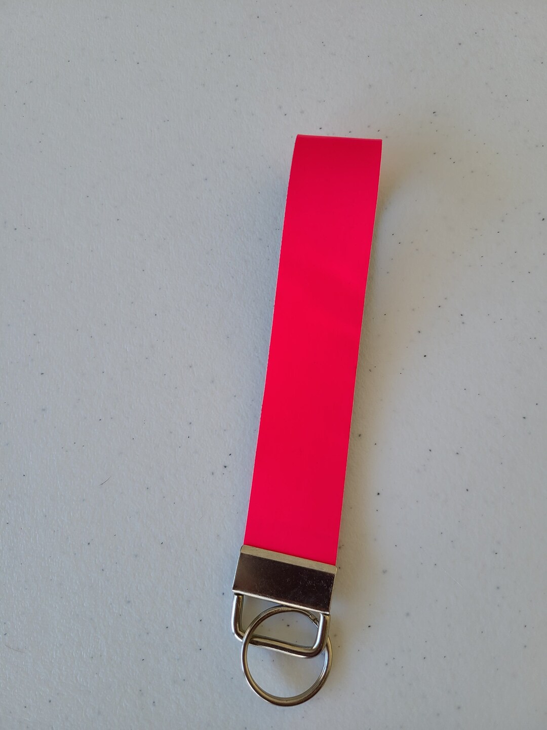 Neon Pink Faux Leather Key Fob - Etsy