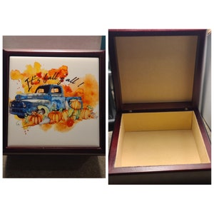 It&#39;s Fall 5 inch Square Novelty Box