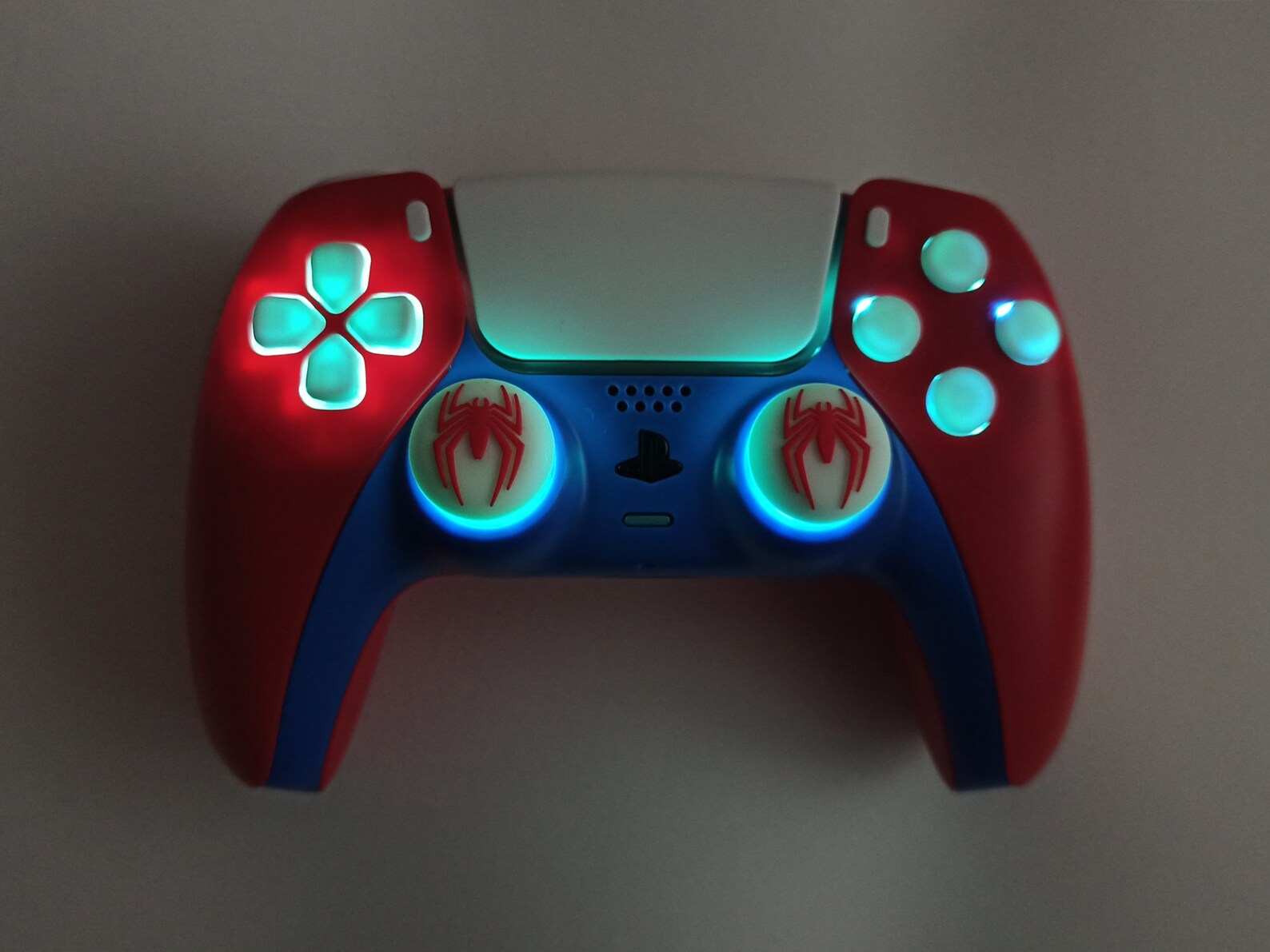 Spider Theme Dualsense Custom Modded With New Housing Case and Rgb ...