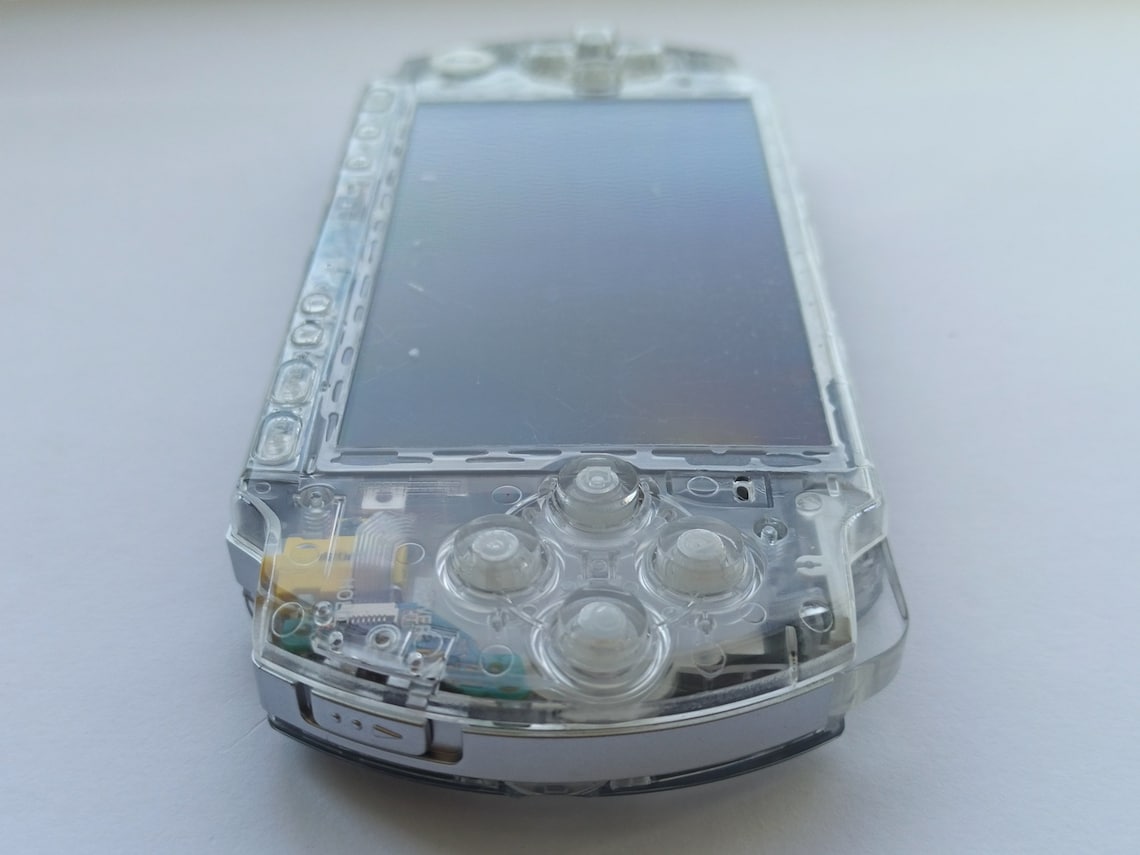 Transparent Clear Sony PSP 3000 Console Mint Condition Custom Etsy