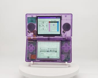 Nintendo DS Lite Console Refurbished Transparent Purple Shell IPS screens USB-C Charging Upgrade
