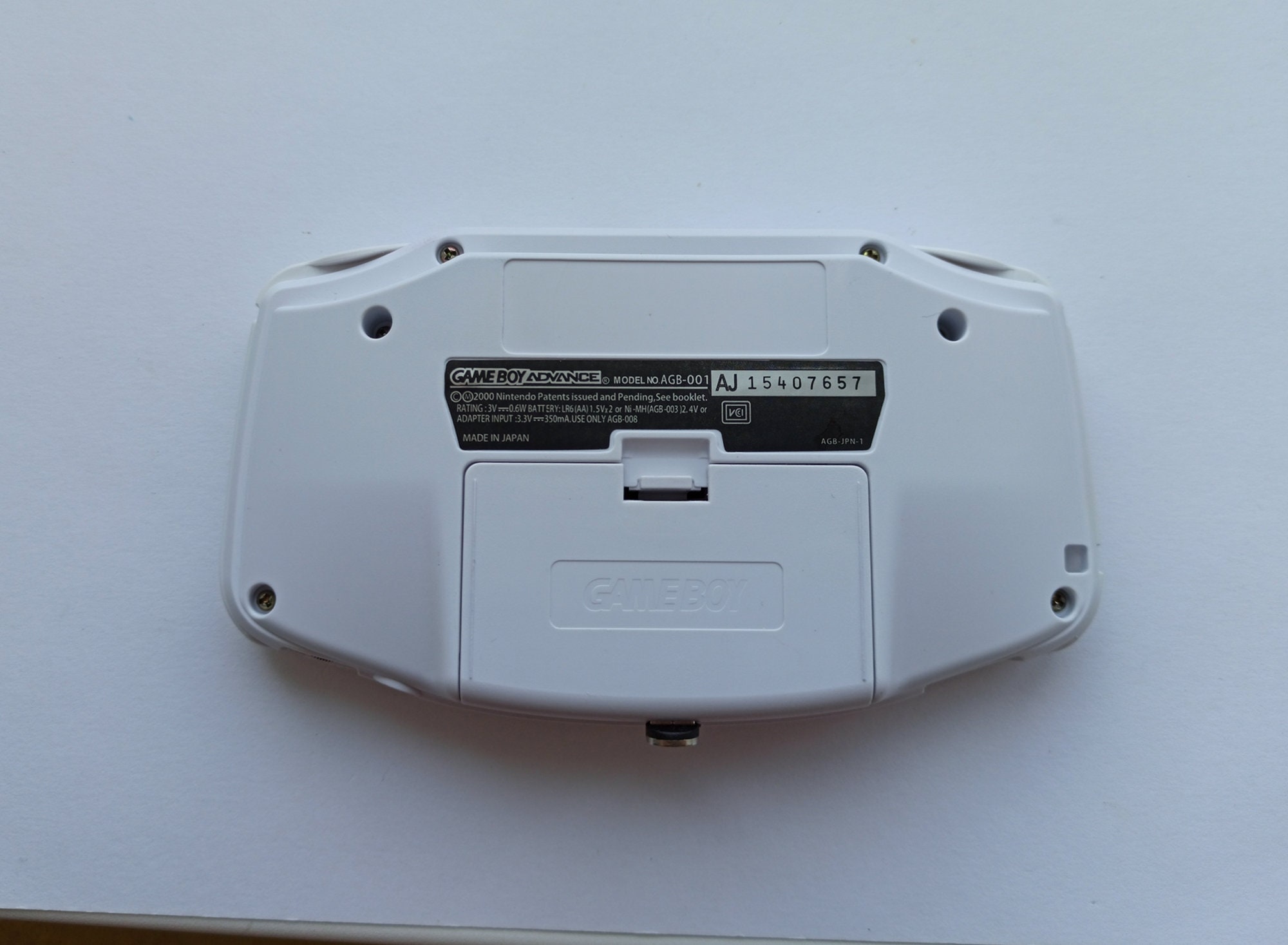All White Custom Modded Game Boy Advance IPS Backlit Screen 