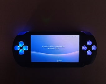Custom PSP console modded with resin buttons and led lights sony play station portable E1000 Street