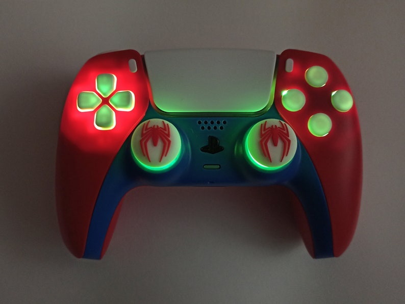 Spider Theme Dualsense Custom Modded With New Housing Case and Rgb ...