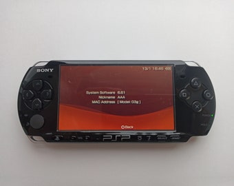 Custom PSP console modded with new Winning Eleven theme housing shell sony play station portable 3000