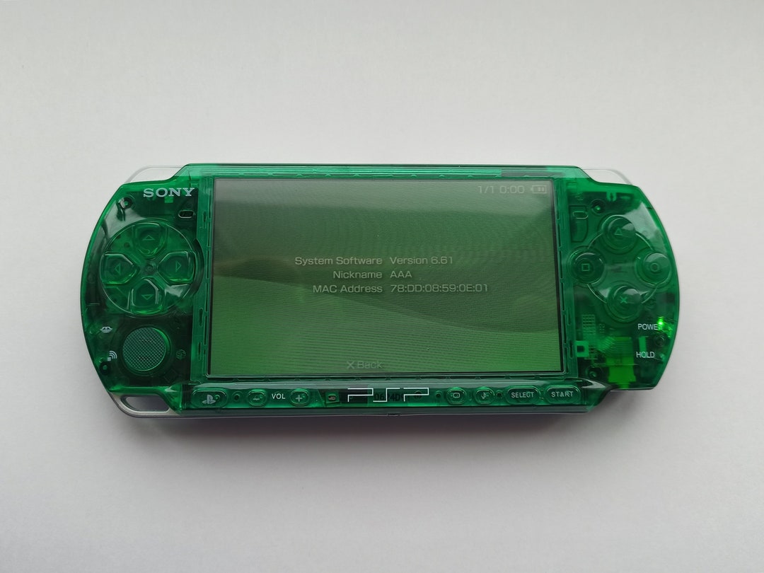 Custom PSP Console Modded With New Clear Green Housing Shell Sony Play ...