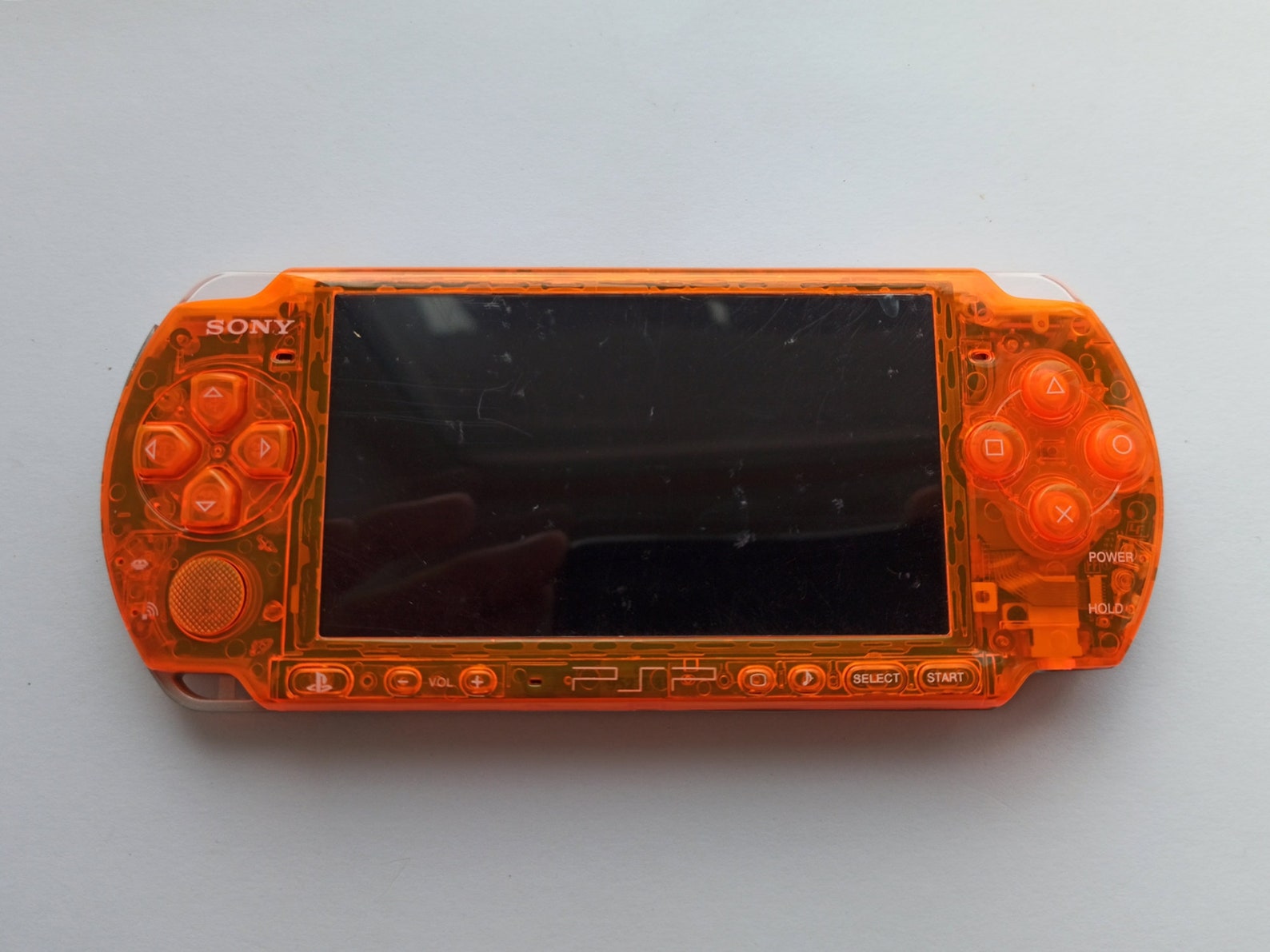 Transparent Orange Sony PSP 3000 Console Mint Condition Custom Etsy