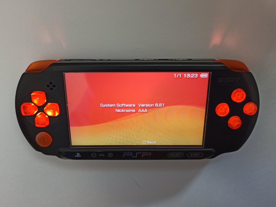 PSP Console Custom Modded With Resin Buttons and Sound picture image