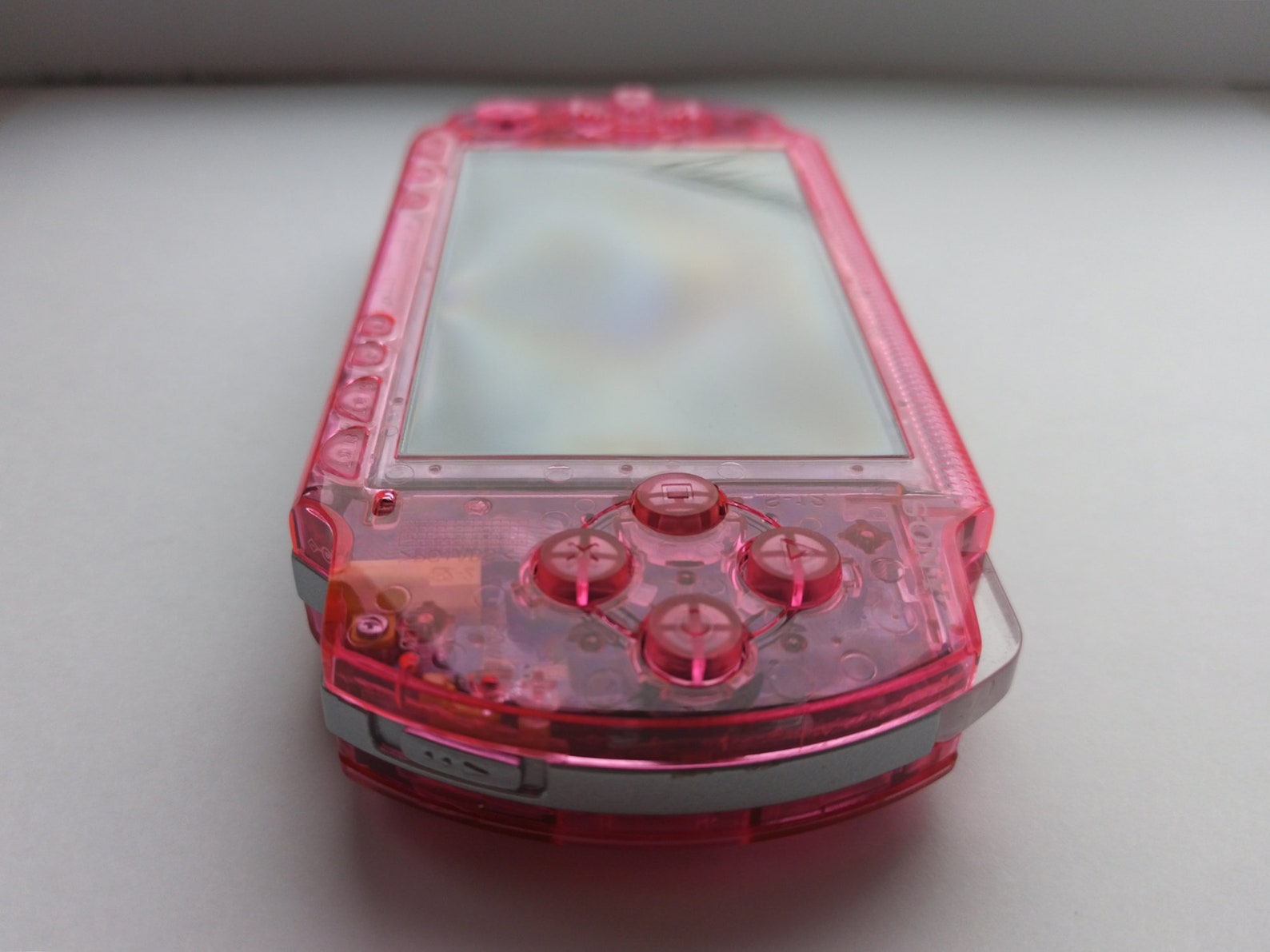 Transparent pink Sony PSP 1000 console mint condition custom Etsy